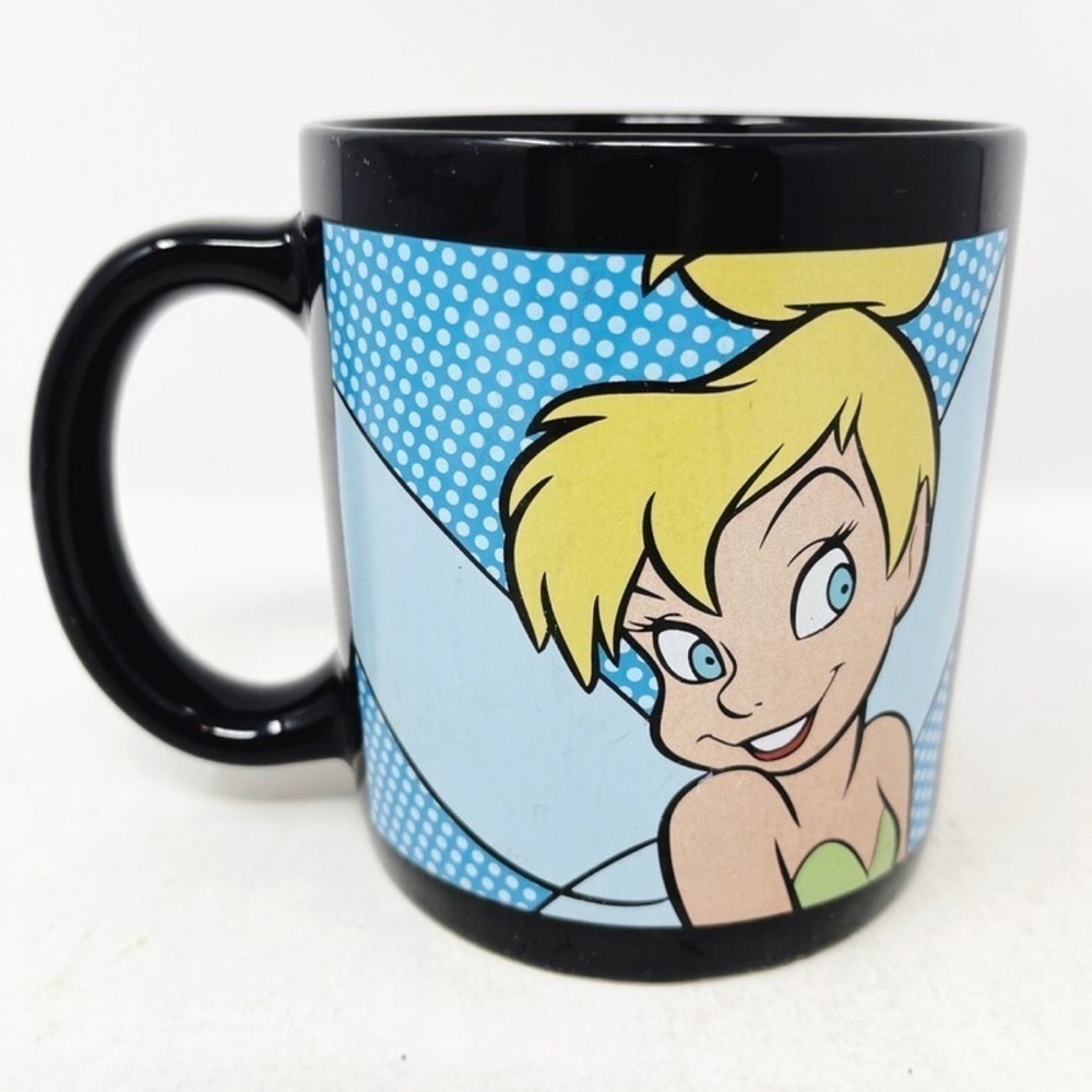 Disney Store Tinkerbell Extra Large Black 20 oz Coffee Mug - Picture 3 of 7